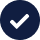 An icon illustration of a checkmark. Used to note "yes".